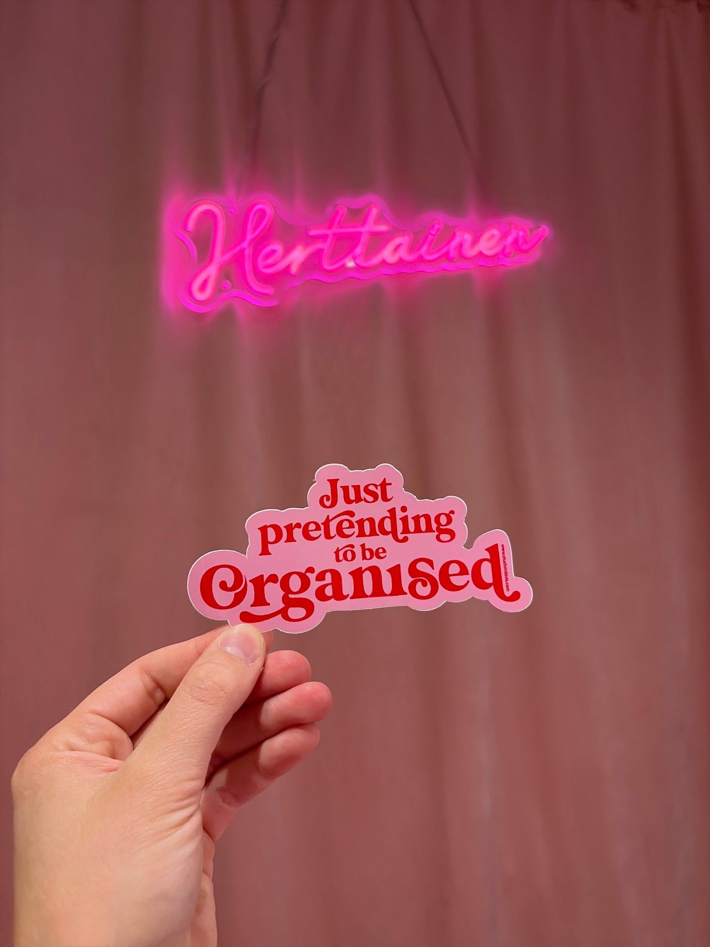 ”Just pretending to be organised”