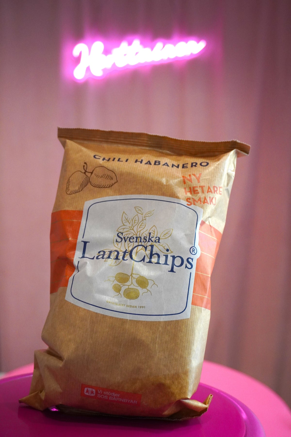Svenska LantChips Chili Habanero -perunalastut